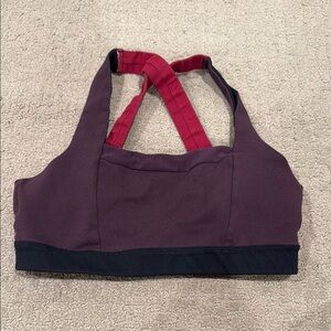 Zella Chic Burgundy and Black Sports Bra